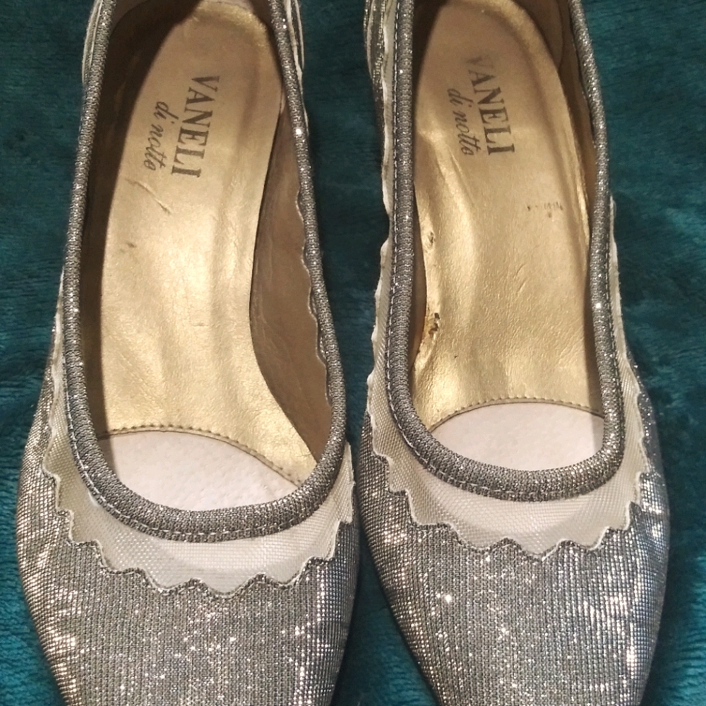 Silver Vaneli Pumps